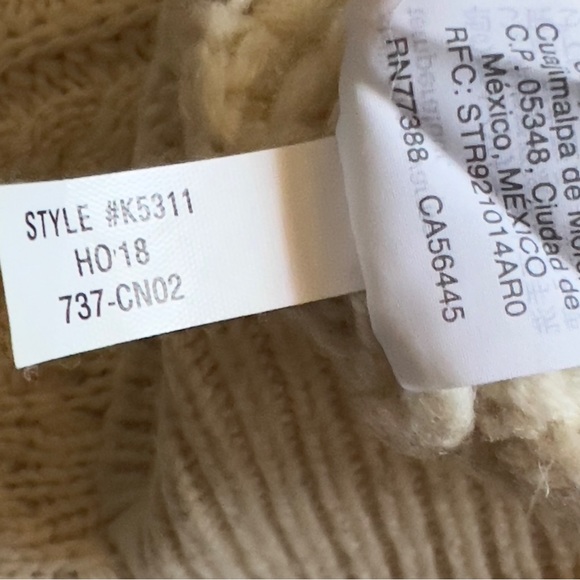 J.Crew Popcorn Cable Knit Lambswool Sweater Ivory - Picture 9 of 12